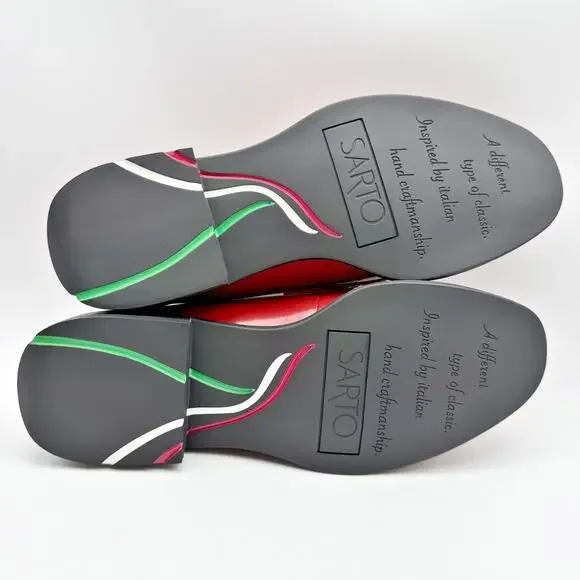 Franco Sarto Womens Eden Studded Loafers US 6.5 M EU 36.5 Red Slip On NIB - Picture 11 of 12